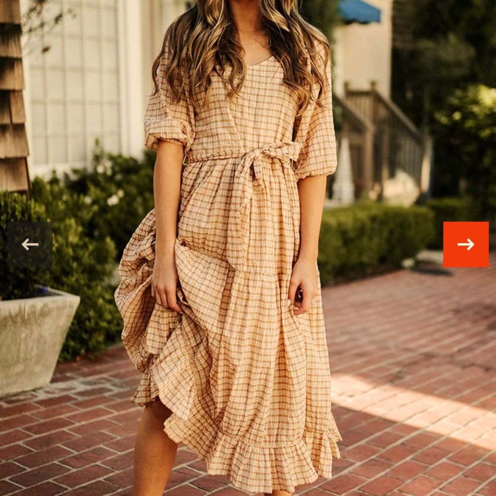 Sedona Tier Midi Summer Dress By BobbieWren:Small